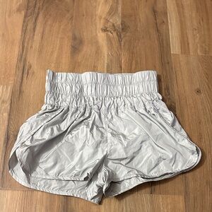 FP Movement by Free People Silver High-Waisted Shorts